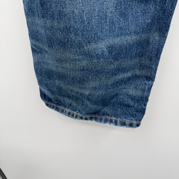 EB Denim High-Rise Straight-Leg Medium Wash Lightly Distressed Jeans Sz 29 - Picture 9 of 14